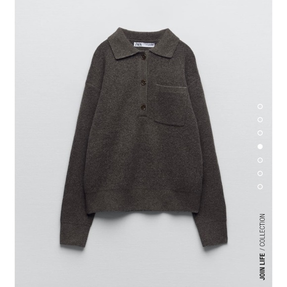 Zara Knit Polo Sweater - Picture 2 of 3